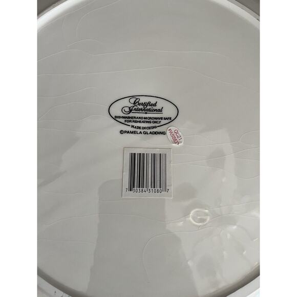 Certified International Pamela Gladding Fiori 13” Round Chop Plate Rare Pattern - Picture 3 of 3